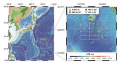 研究で用いられたコア試料の採取地点。（画像:太平洋セメント発表資料より）