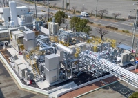 実証試験を実施した神戸ポートアイランドに設置した実証プラント（写真：大林組の発表資料より）