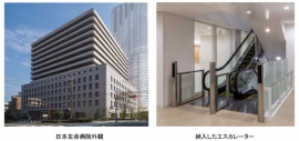 納入先とエスカレーター外観(図:日立の発表資料より) 納入先とエスカレーター外観(図:日立の発表資料より)