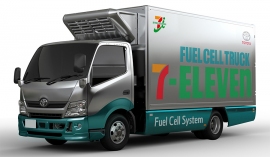 セブンイレブンが導入する燃料電池トラック（トヨタ自動車発表資料より）