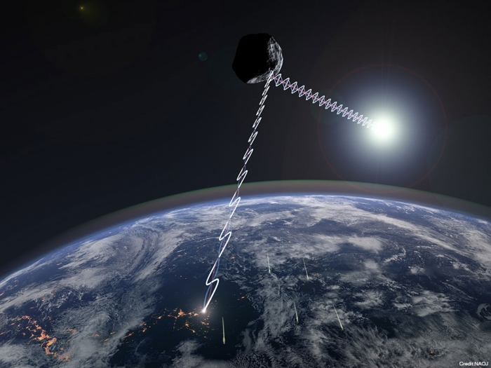 小惑星フェートンの偏光観測。観測は北海道で実施された。フェートンには、探査機による観測が計画されている。（画像:国立天文台発表資料より）