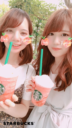 「SNOW ピーチ スタンプ」（写真：スターバックスの発表資料より）