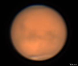 大接近時に国立天文台が公開した火星の画像　（C）国立天文台