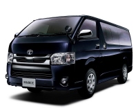 ハイエース特別仕様車スーパーGL“DARK PRIMEII”（2WD・2800ディーゼル・標準ボディ）＜オプション装着車＞。（画像:トヨタ自動車発表資料より）