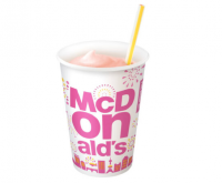 「マックシェイク　もも3種いれちゃいました」（写真：日本マクドナルドの発表資料より）