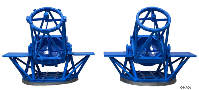 3Dプリンタで製作した「すばる望遠鏡」の立体模型　(c)NAOJ