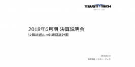 トラスト・テック、18年通期は大幅増収増益　M&A推進で海外領域売上規模が3倍に