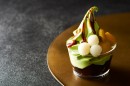 「生・チーズソフトクリーム　京都産宇治抹茶・ほうじ茶」