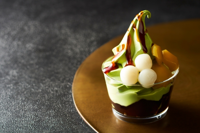 「生・チーズソフトクリーム　京都産宇治抹茶・ほうじ茶」