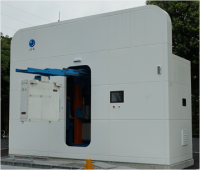 ごみ処理施設で発電した電気で充電する電池ステーション(画像: 川崎市の発表資料より)