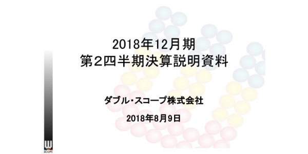 ダブル・スコープ、上期は減収減益　中国市場向けの需要減が主因
