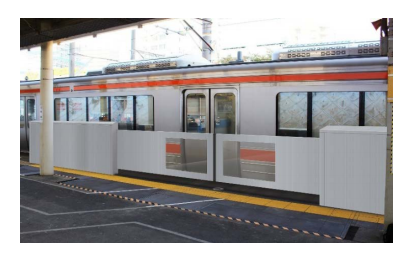 可動柵のイメージ、試作機の様子。(画像: JR東海の発表資料より)