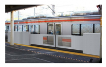 可動柵のイメージ、試作機の様子。(画像: JR東海の発表資料より)