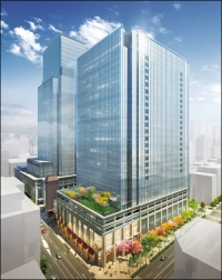 日本橋室町三井タワーの外観イメージ（三井不動産発表資料より）