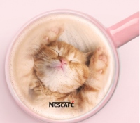 フォトラテの作成イメージ。（画像:ネスレ日本発表資料より）