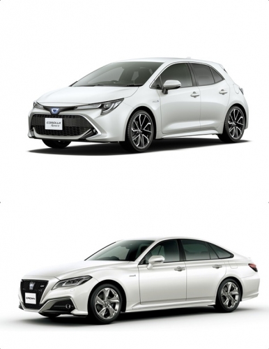 トヨタカローラスポーツとクラウン（画像: トヨタ自動車の発表資料より）