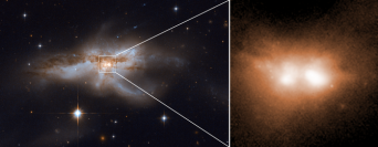 接近した2つの銀河。ブラックホールが急成長している。 （c） Hubble, NASA, ESA, and M. Koss (Eureka Scientific, Inc.