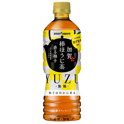 「加賀棒ほうじ茶 香る柚子525mlPET」（写真：ポッカサッポロフード＆ビバレッジの発表資料より）