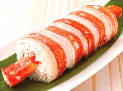 「タラバ脚肉入りズワイ巻」