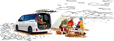 ノア“MULTI UTILITY”ラゲージ使用（アウトドア）イメージ(画像: モデリスタの発表資料より)