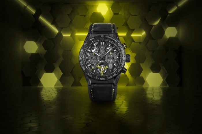 タグ・ホイヤー カレラ キャリバー ホイヤー02T トゥールビヨン ナノグラフ。（画像:LVMH ウォッチ・ジュエリー ジャパン発表資料より）