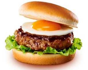 デミたま肉厚ハンバーガー。（画像:ロッテリア発表資料より）