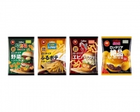 「カルビー×ロッテリアのコラボレーション商品4品」（写真：カルビーの発表資料より）