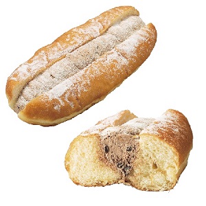 「VL揚げパンサンド（チョコチップ入りチョコホイップ）」（写真：ローソンストア100の発表資料より）