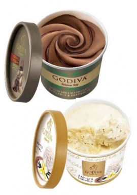 「タンザニアダーク&ミルクチョコレート」(上)と「カカオバニラ」。(画像:ゴディバジャパン発表資料より) 「タンザニアダーク&ミルクチョコレート」(上)と「カカオバニラ」。(画像:ゴディバジャパン発表資料より)