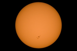 太陽と黒点。 太陽と黒点。