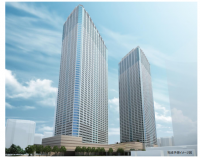 西新宿3丁目西地区再開発の完成イメージ（画像: 野村不動産発表資料より）