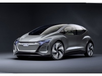 アウディの電気自動車コンセプト「AI:ME 」、6角形のシングルフレームグリルを上下を反転させてフロントフェイスを構成、これがアウディ製EVの特徴だ