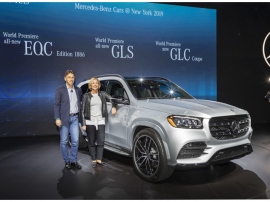 「ニューヨーク国際自動車ショー2019」プレスデーで公開されたブランド最上級のクロスオーバーSUVの新型メルセデス・ベンツGLS