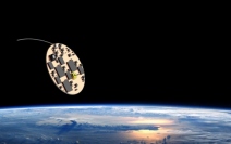 宇宙空間を高速で移動できる超小型宇宙船「ウエハークラフト」の想像図 （c） UC Santa Barbara