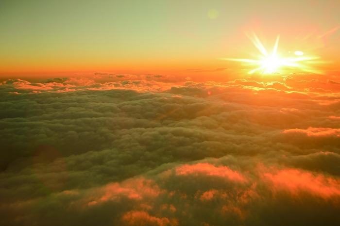 初日の出のイメージ。（画像: 日本航空の発表資料より）
