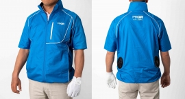 AIR COMPOの半袖タイプ(画像: 空調服の発表資料より) AIR COMPOの半袖タイプ(画像: 空調服の発表資料より)