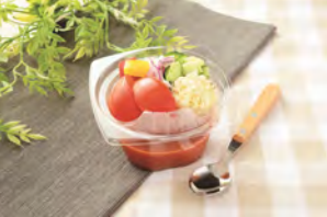食べる冷製スープ（高リコピントマト）。（画像:ローソン発表資料より）