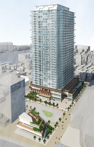 京成立石駅南口再開発事業の完成イメージ（阪急阪神不動産発表資料より）