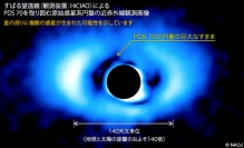 すばる望遠鏡が撮影した、PDS 70を取り囲む原始惑星系円盤の近赤外線観測画像。(c) 国立天文台