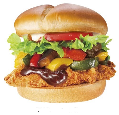 夏野菜BBQチキンバーガー。（画像:ファーストキッチン発表資料より）