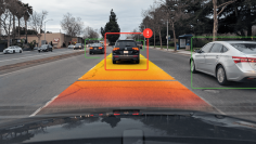 「あおり運転時にドライバーへ警告する機能」のイメージ。（画像: Nauto Japanの発表資料より）