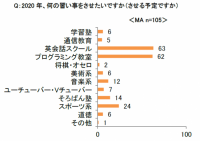 2020年、何の習い事をさせたいですか（させる予定ですか）？（画像: イー・ラーニング研究所の発表資料より）