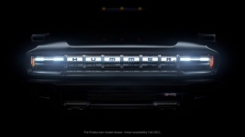 GMC・ハマーEVのティザー（画像: GM発表資料より）