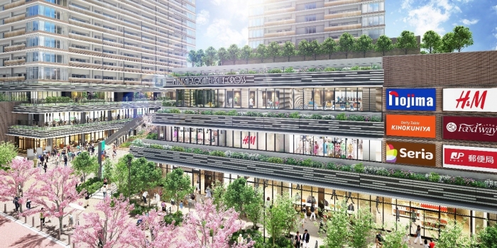 ソコラ武蔵小金井クロスの完成イメージ（野村不動産ホールディングス発表資料より）