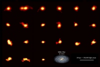 ALPINEプログラムによって画像化された21の銀河　(c) Michele Ginolfi (ALPINE collaboration); ALMA(ESO/NAOJ/NRAO); NASA/JPL-Caltech/R. Hurt (IPAC)