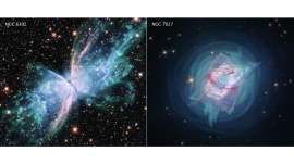 ハッブル宇宙望遠鏡が捉えた2つの惑星状星雲 （c） NASA, ESA, and J. Kastner （RIT）