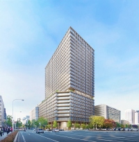 淀屋橋駅西地区再開発事業の完成イメージ（住友商事発表資料より）