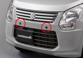 超音波センサー（前）（画像：スズキ発表資料より）