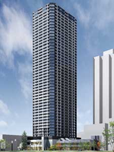 月島三丁目南地区再開発の完成イメージ（画像: 東京都の発表資料より）