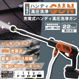 11月下旬に発売される充電式ハンディ高圧洗浄ガン（画像：ヒロ・コーポレーション発表資料より）